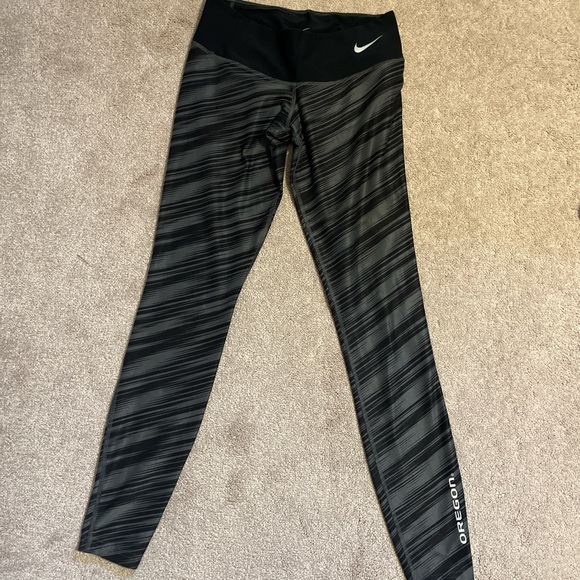 Nike Pants - Nike Black and Gray Women's Leggings